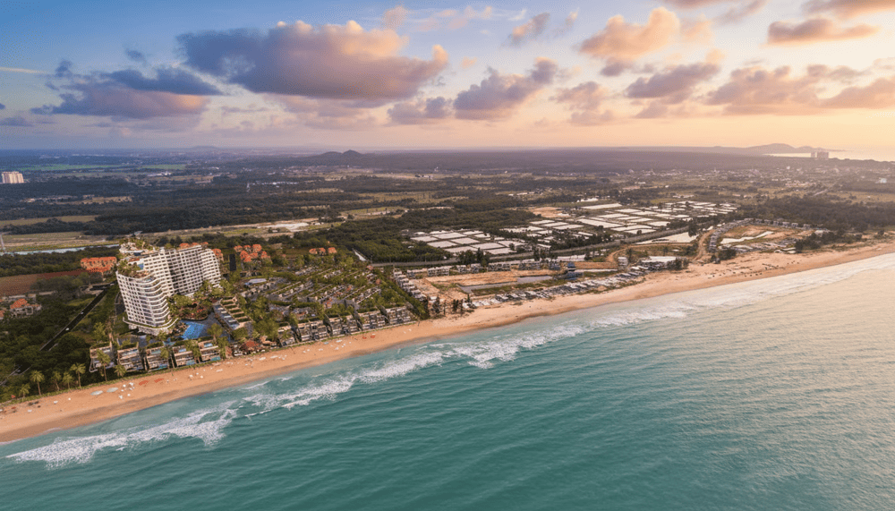 Biển Hồ Tràm nhìn từ trên cao